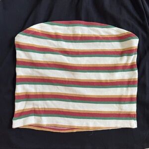 Volcom striped bandeau top nwot
